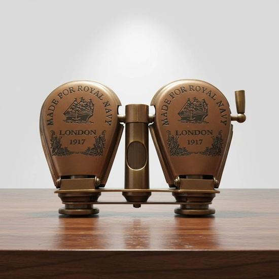 10.16 Cm Brass Binoculars Royal Navy Binocular London 1917 Gift Wedding, Thanksgiving, Chinese New Year, Christmas