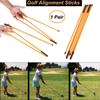 Collapsible Golf Alignment Sticks Folding Direction Indicator Stick  Golf Swing Trainers