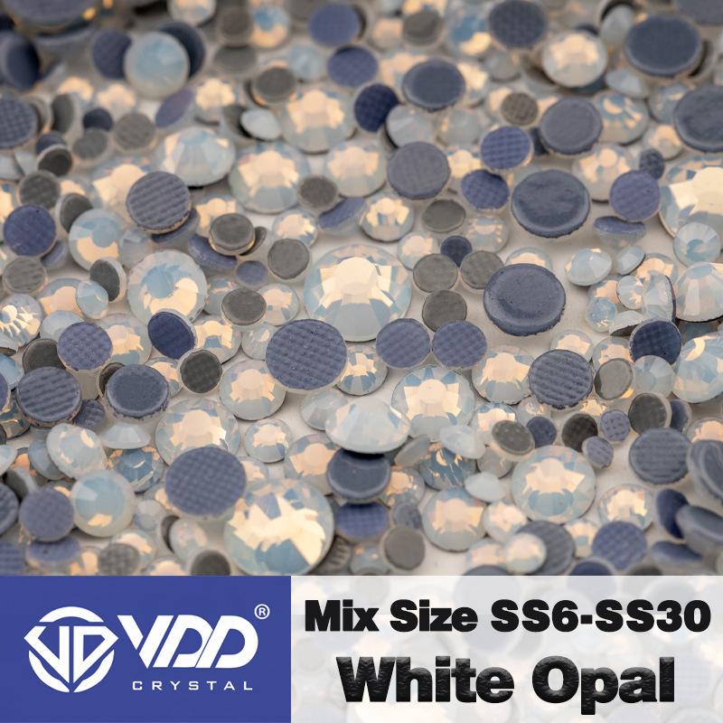 VDD High-Quality Mixed Size Rhinestones: SS6-SS30 Glass Crystal Hot Melt Adhesive Flat Back