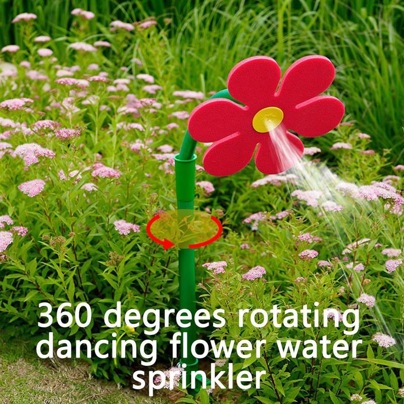 360° Rotating Flower Shape Dancing Daisy Sprinkler Toys Crazy Spin Water Sprayer Garden Sprinkler For Garden Watering System