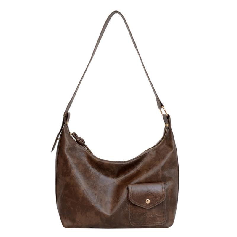 Полумесяцы Сумка на плечо Женская кожаная сумка через плечо Сумка-хобо Клатчи Сумка с регулируемым ремнем Сумки под мышку хакиглубокий 1560₽