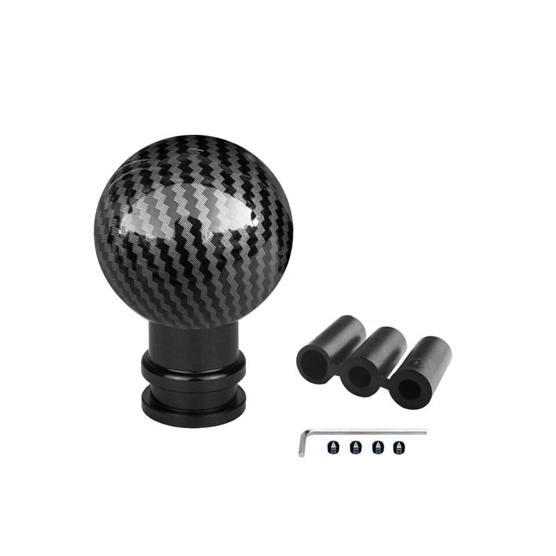 Universal Car Gear Shift Knob Aluminum Alloy Carbon fiber Automatic Shift Head 4 Colors Gear Head