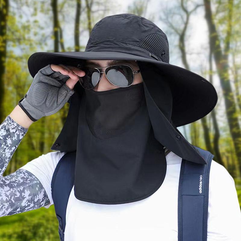 Fishing Hat Sun Shading Large Eaves Fishing Mountain Climbing Mask Breathable