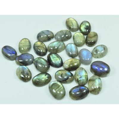 10X14MM Natural Labradorite Oval Cabochon Loose Gemstone 25Pcs Lot 148Cts. C-3147