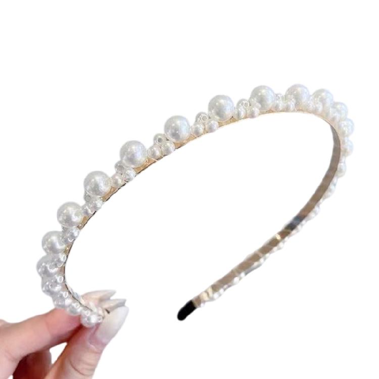Sparkling Korean Styles Headbands With Faux Pearls And Rhinestones Comfortable For Cosplay Photoshoots