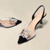 Crystal Transparent Women Shoes Woman Banquet Comfortable Solid Color Pointed Toe High Heels Fashion New Sexy Women's Pumps