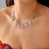 Delicate Christmas Snowflake Snowman Pendant Necklace for Women Xmas Tree Elk Sweet Metal Party Jewelry Festival New Year Gift
