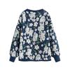 Sweaters Flower Coat Pink Cardigan Autumn Women Print O-Neck Bat Sweaters Knitting Loose Sweater Green