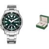 CITIZEN Ecology Drive Collection Mechanical Movement Stainless Steel Strap Watch Unisex Green Dial NY0131-81X