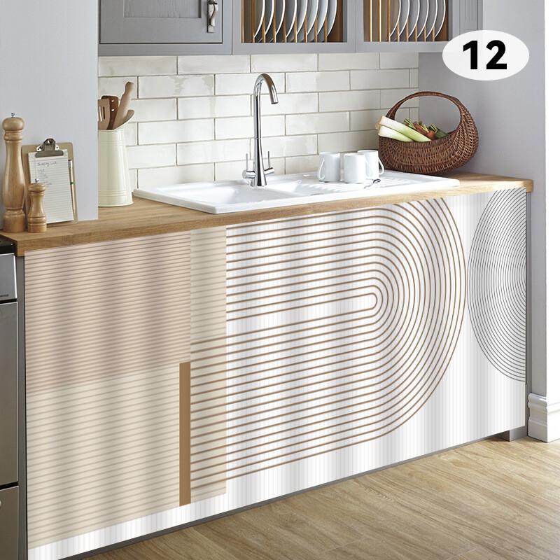 1PC Cabinet Curtain Kitchen Shelf Curtains Decorative Laundry Cabinet for Open Shelves Cupboard Decor Cupboard Door Cover