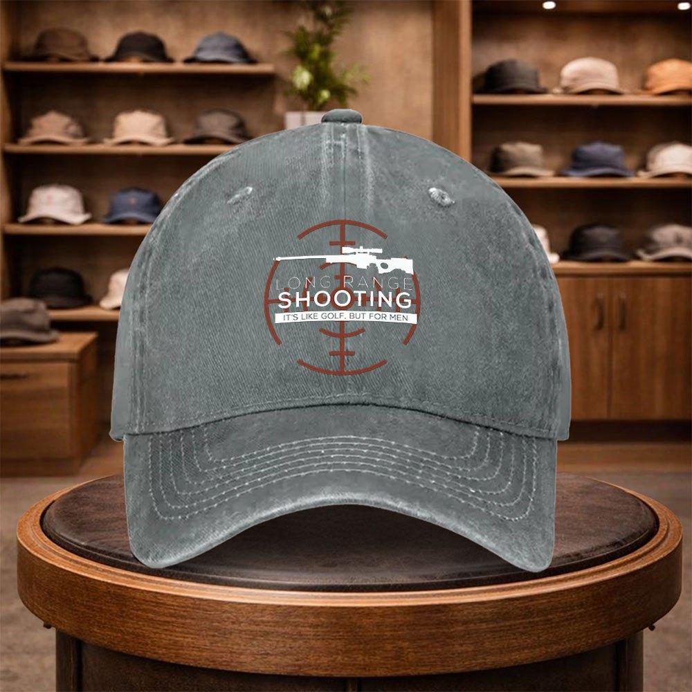 Longrange Shooting Print Baseball Cap Adjustable Casual Outdoor Hat For All Seasons Travel Beach