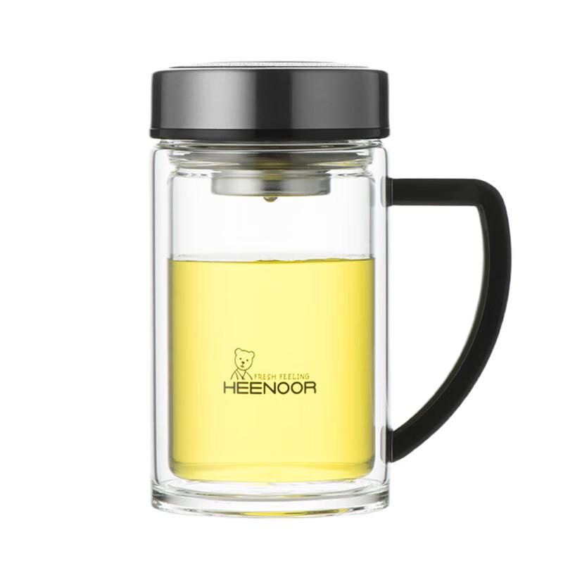 Xinuo Double-Layer Borosilicate Glass Office Cup 435ml