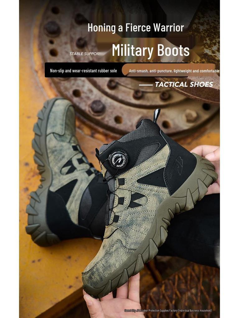 Transgraniczne buty robocze z noskiem stalowym: Wysokie, Odporne na zgniecenia, Odporne na przebicia, Odporne na ścieranie, Miękka podeszwa, Wygodne dopasowanie.