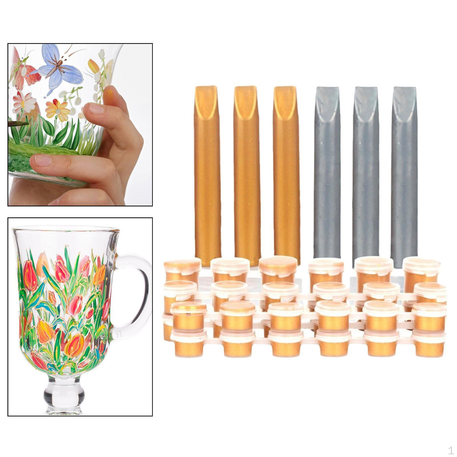 

Drawing Doodling Tool Acrylic Paint Strips Artwork Supplies Pens Gold and Ink Pen for Ceramic