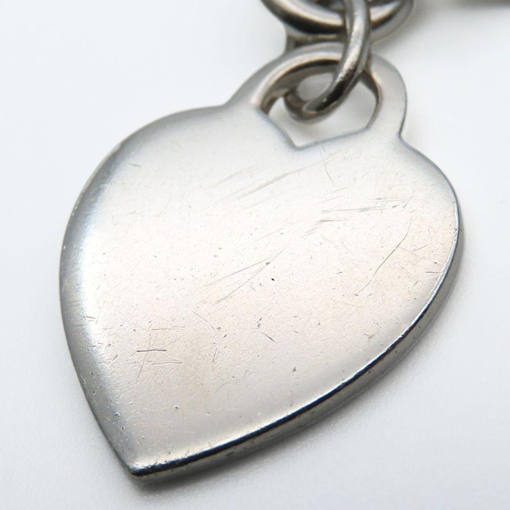 Used TIFFANY&Co. Bracelet Return To Heart Tag Silver925 34.6g Silver Plate