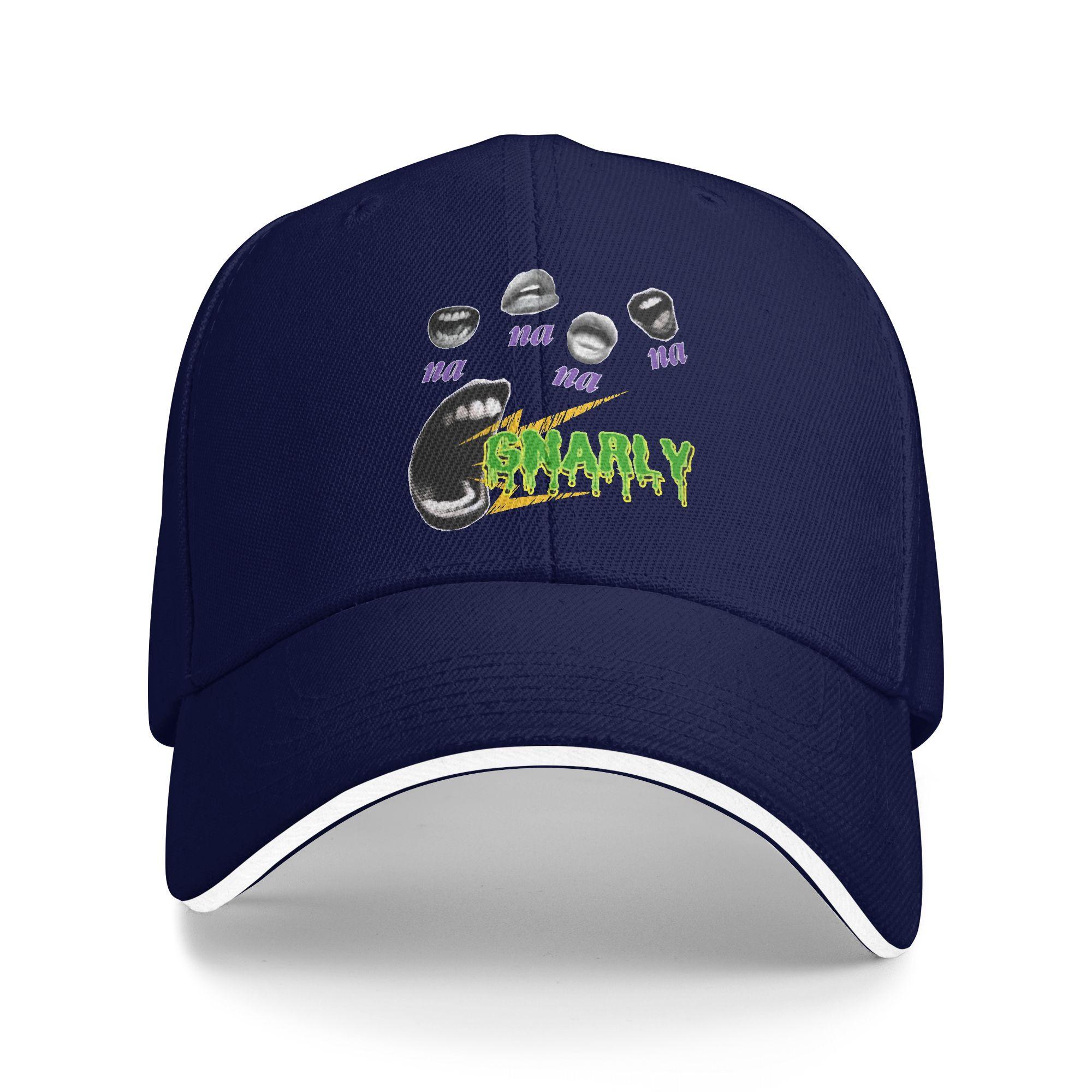 

GNARLY KATSEYE Kpop Baseball Caps Casual Sandwich Hat for Men Women Polyester Headwear Outdoor One Size темно-синього кольору
