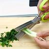 1/2pcs 5-layer Scallion Scissors Stainless Steel Multifunctional Shredded Paper Cutter Vegetable Onion Shears Kitchen Gadgets