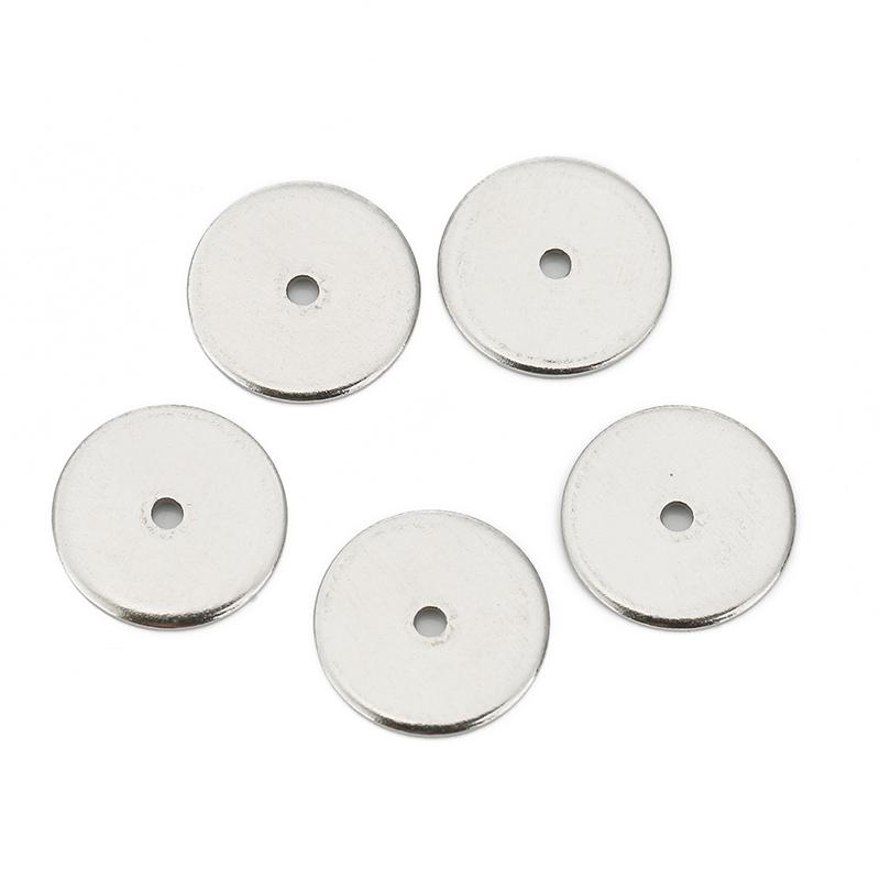 

30pcs PVD Never Fade Stainless Steel Spacer Beads 4 5 6 8 10 mm Flat Thin Necklace Beads For Bracelet Findings Jewelry Making 4mm