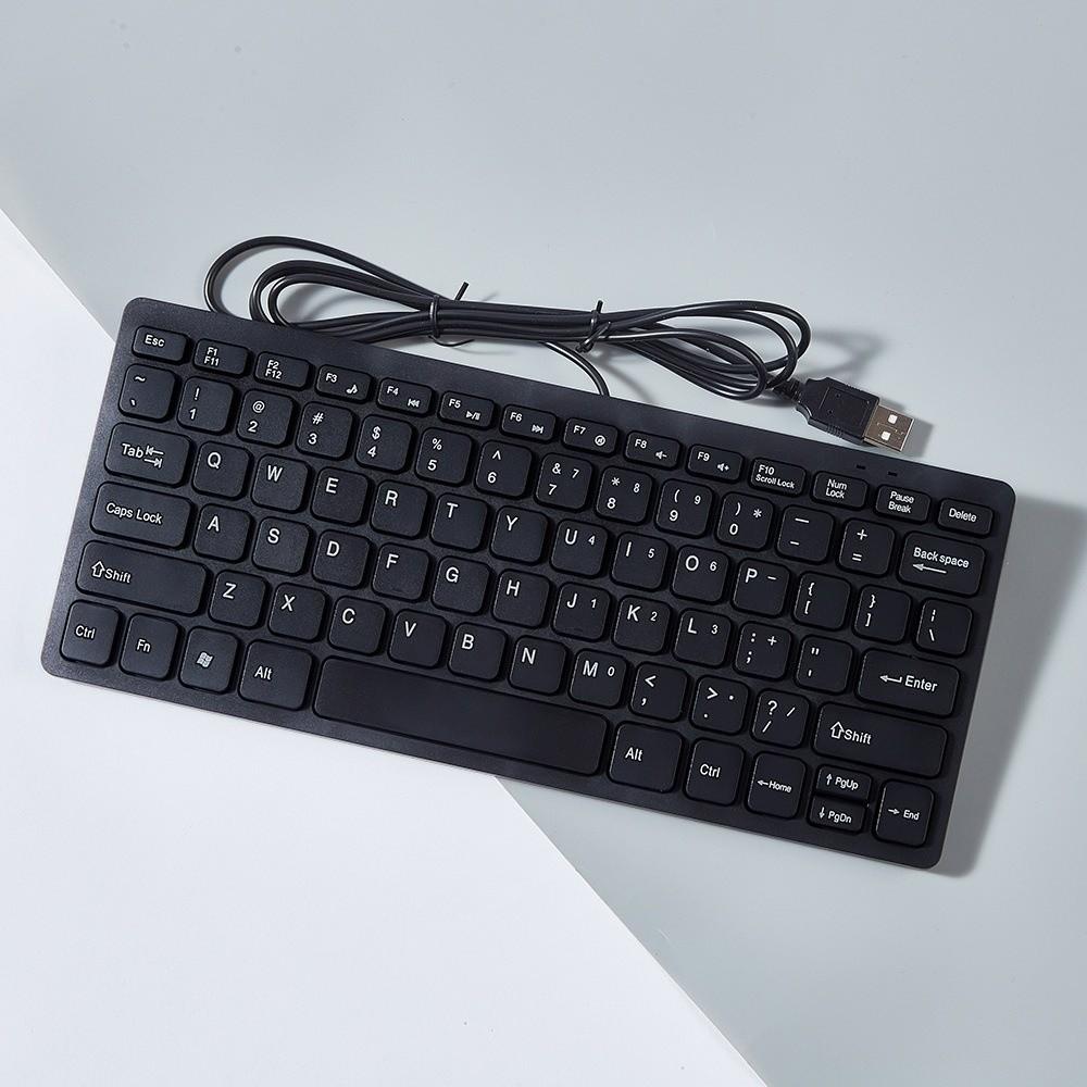 

Portable USB Wired Keyboard 78 Keys Mute Computer Keyboard Lightweight Slim Replaceable Keyboard Desktop Computer