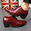 New Men Formal Shoes High Heels Oxfords Soft Mocassins Male Flower Red Height Increase White Dress Driving Wedding Boat Shoes