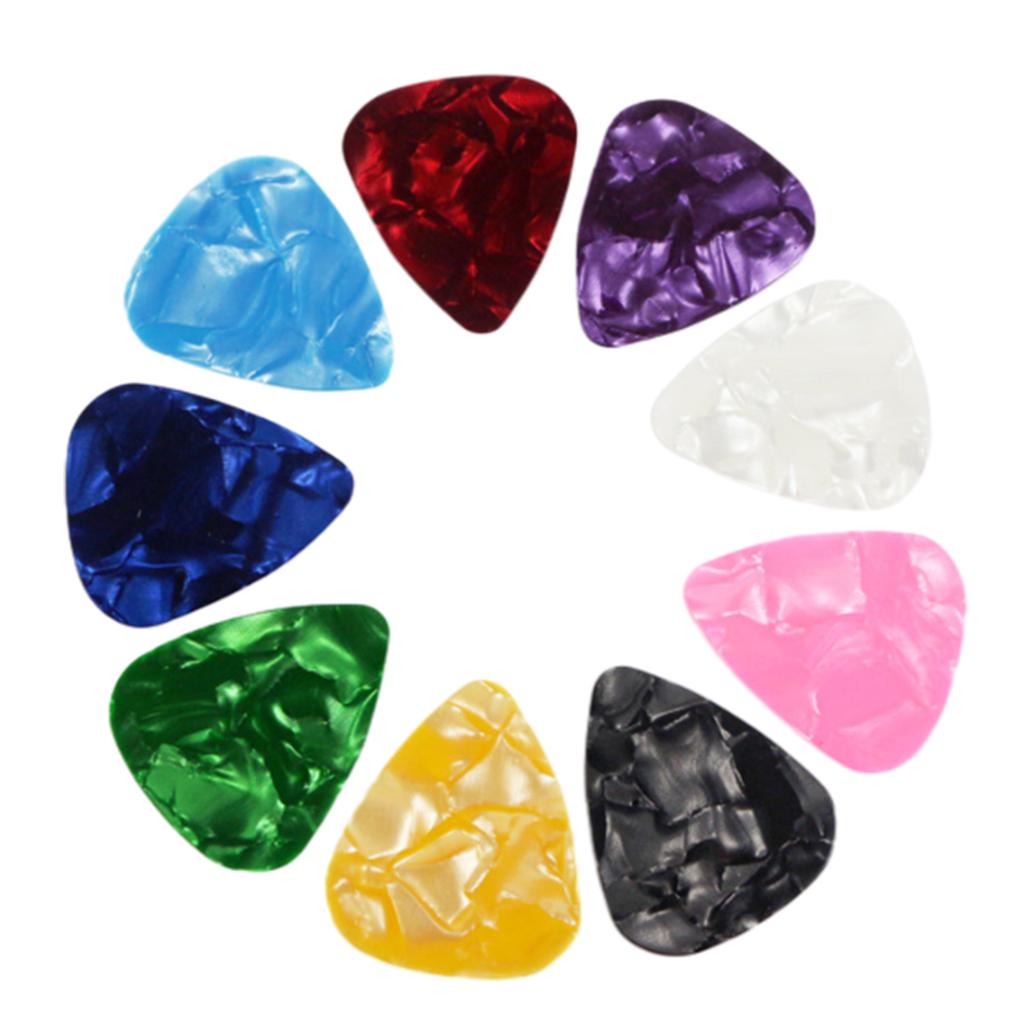 20Pcs Acoustic Guitar Bass Pick 4 Different Thickness Plectrums Electric Guitar Pick Heart Shaped Guitar Pick Durable