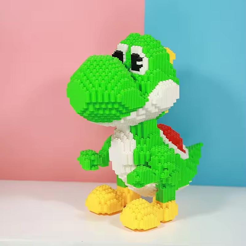 New Cartoon Mini Dinosaur Bearbrick Model Kids Toys DIY Assembled Small Building Block Micro Bricks Christmas Birthday Gift