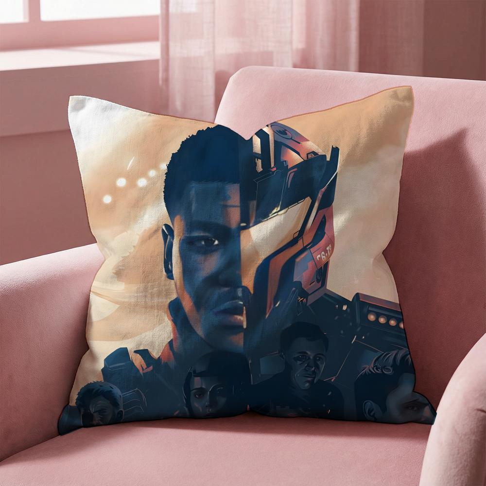 MovieP-PacificS R-RimS Cushion Cover Multi-Scene Pillow Cover for Home & Car - Reversible, Soft & Durable for Daily Use