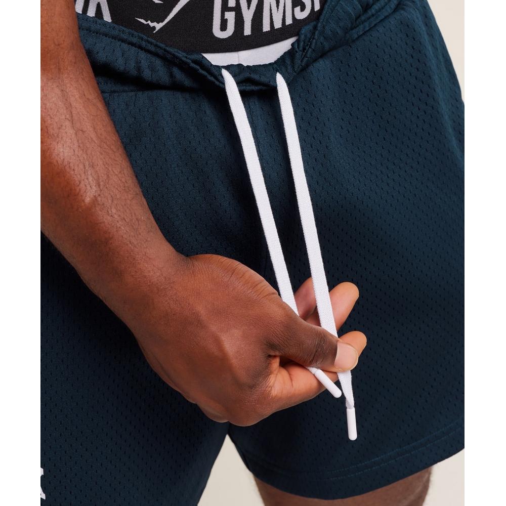 Gymshark Lifting Mesh 5 Shorts Navy A4b7v Ub9p