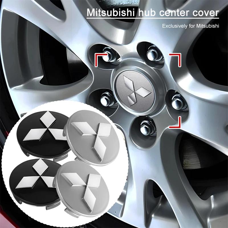 4Pcs Car Wheel Hub Center Caps Rim Badge Emblem Cover Accessories For Mitsubishi Lancer Pajero L200 Delica Eclipse Accessories