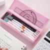 High Quality Plastic Pencil Case Portable Large Capacity Stationery Case Pen Box Elementary Students