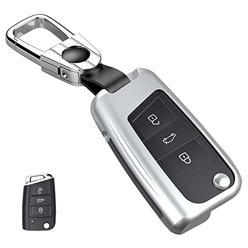 

Чехол для смарт-ключа Volkswagen, чехол для ключа с 3 кнопками, алюминиевый сплав, разработанный специально для Volkswagen, подходит для VW Golf/Polo/Passat/Jet