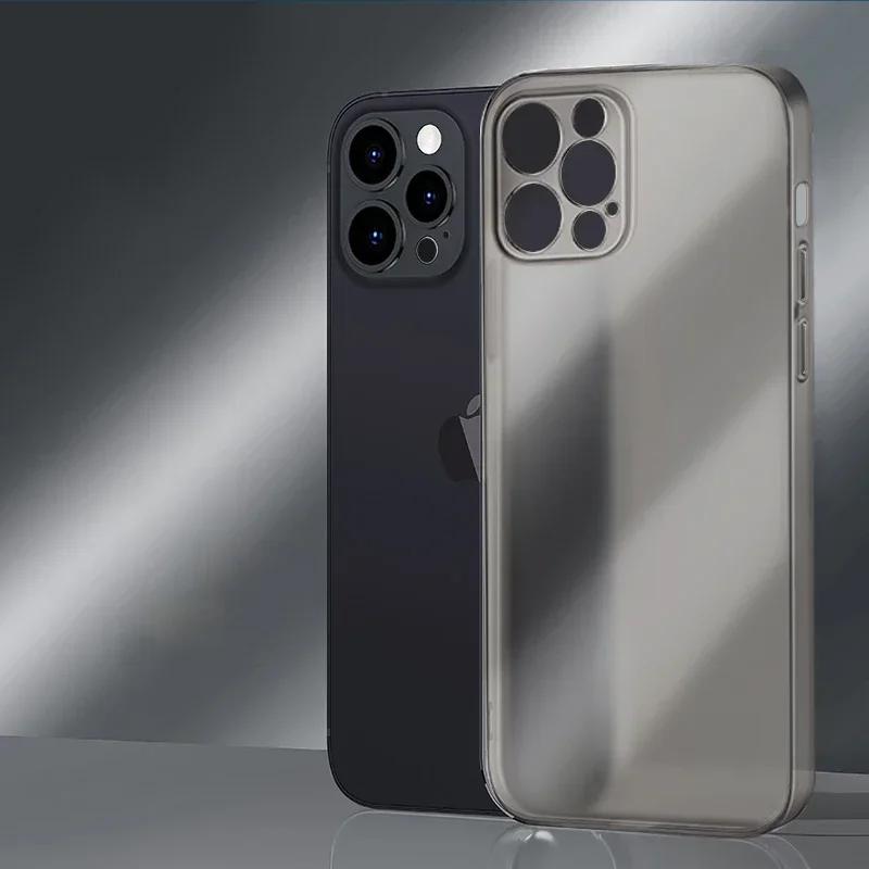 0.3mm Ultra Thin Silicone Case For iPhone 15 12 13 11 14 Pro Max 12 13 Mini XS Max X XR SE 7 8 Plus Matte Transparent Back Cover