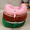 Winter Cartoon Series Round Beanbag Sofa Pet Bed - Warm Nest for Cats and Dogs