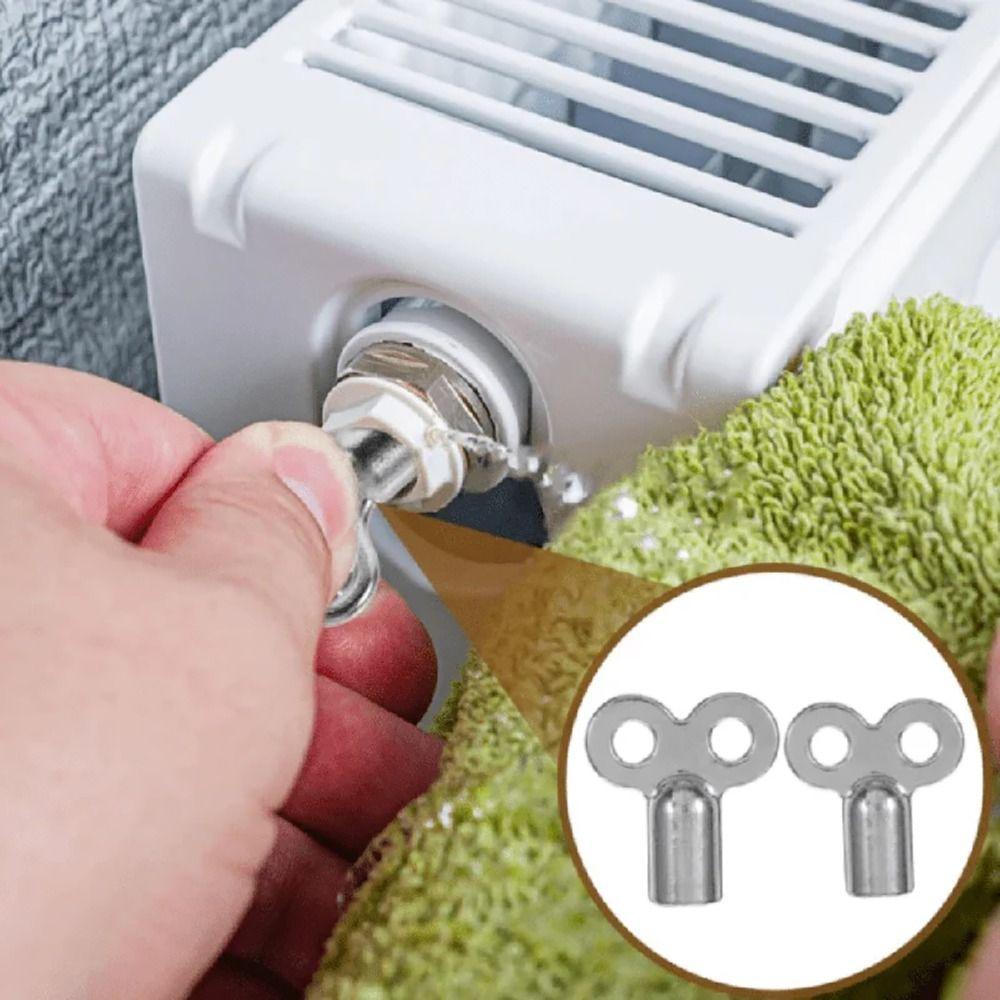 1/5 Stück Silber Heizkörper Entlüftungsschlüssel Zinklegierung Ventilschlüssel für Standard Heizkörperventile