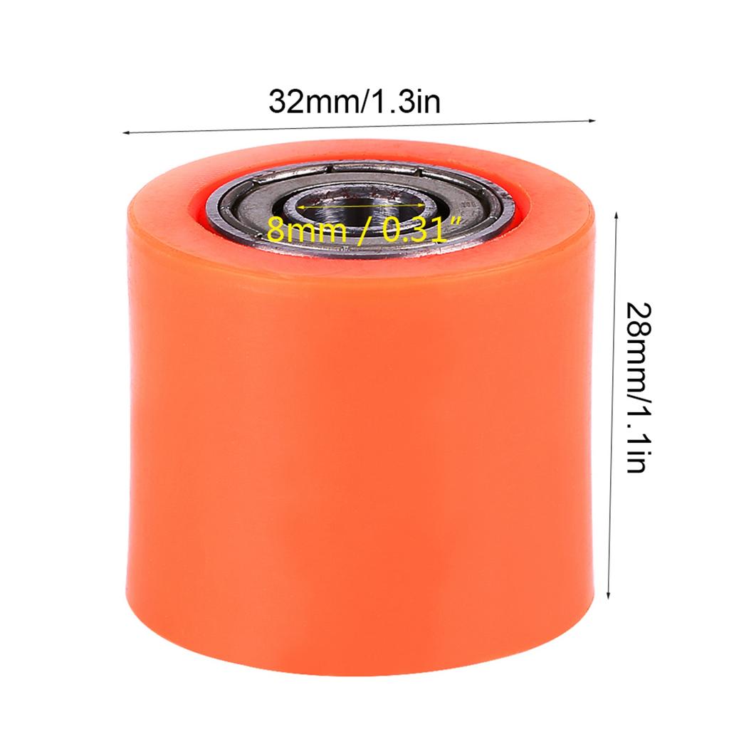 8mm Universal Chain Roller Tensioner Pulley Wheel Guide for Motorcycle Dirt Bike Enduro Orange