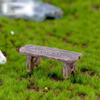 Doll Furniture Dollhouse Wooden Chair Wooden Stool Fairy Garden Miniatures Decor  Couple Bench