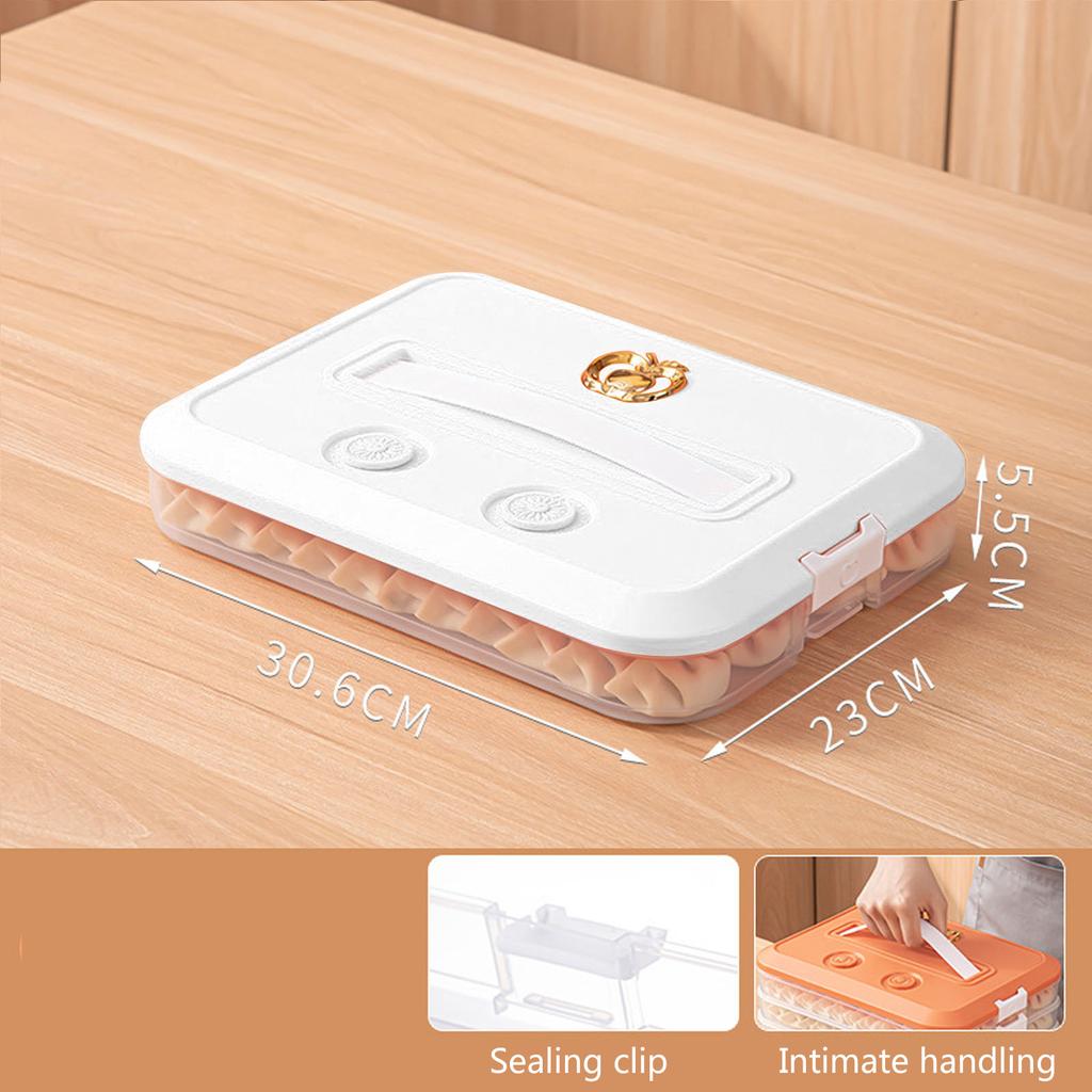 1/2/3/4-stufige Aufbewahrungsbox, zuverlässiger Halter für Lebensmittelbehälter mit Deckel, Kühlschrank, gefrorene Knödel, Aufbewahrungsbox aus Kunststoff