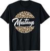 Leopardenmuster Mustangs Wort T-Shirt