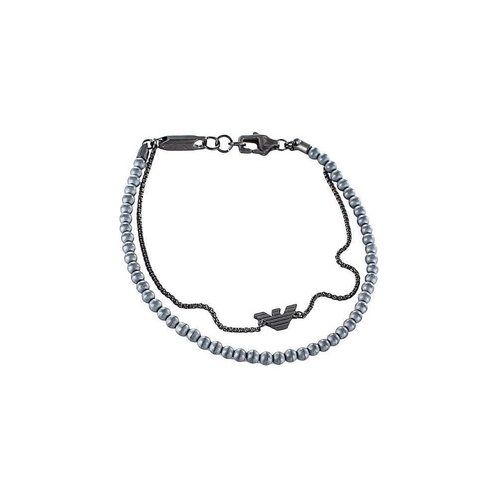 

Emporio Armani Solid Design Stainless Steel Bracelet Men accessories Gray EGS2810060 F,Gray
