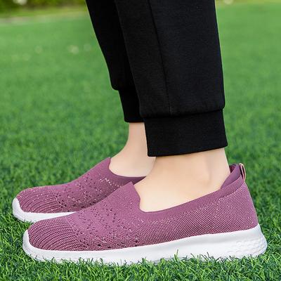 Sommer Damen hohle und atmungsaktive Ein-Pedal Mittelalter und ältere Wanderschuhe Damen Übergröße Freizeitschuhe leicht und bequem mo