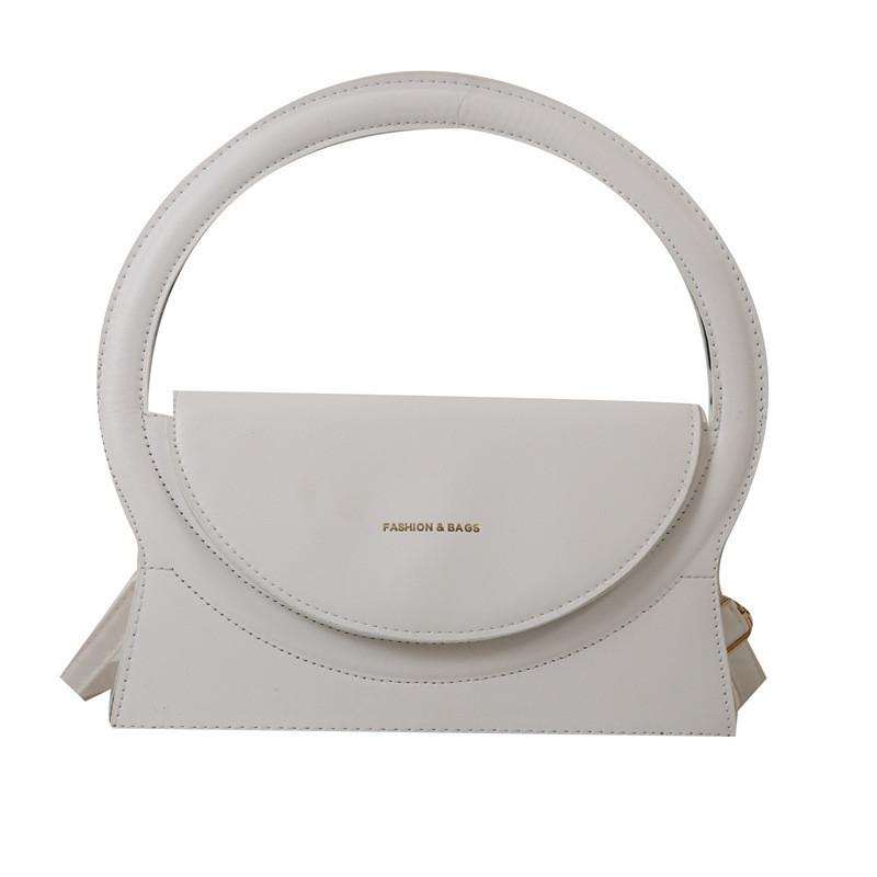 Neuankunft Mode Straßenstil PU-Leder Kleine Quadratische Tasche mit Rundem Ring Design für Damen