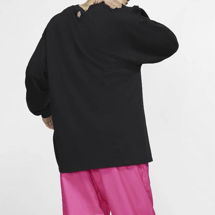 Nike Atmos Collaboration Printed Crew Neck Loose Long Sleeve T-Shirt Men Tops Black CI3200-010