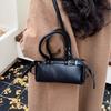 Elegant PU Handbag for Women Classic Barrel Shape Design with Dual Handles and Adjustable Shoulder Strap