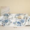Ink Painting Sofa Cushion Towel Imitation Hemp Four Seasons Universal Modern Tassel Edge Flowers And Birds Sofa Full Cover Cloth