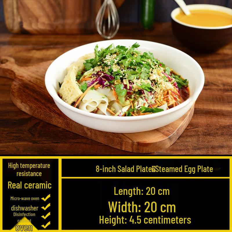 Minimalist White Ceramic Dinner Plate