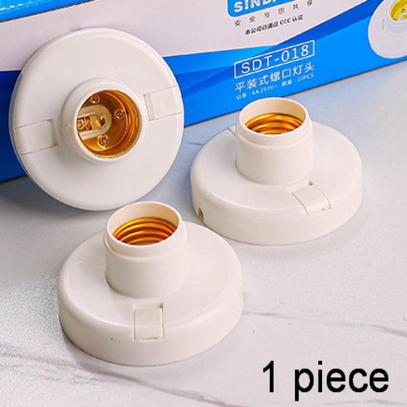 

1/3/5 шт. Патрон для лампочки для потолочного вентилятора E27 Винтовой цоколь Белый Потолочный светильник Лампа Фиксирующая основа Подставка 1 pc