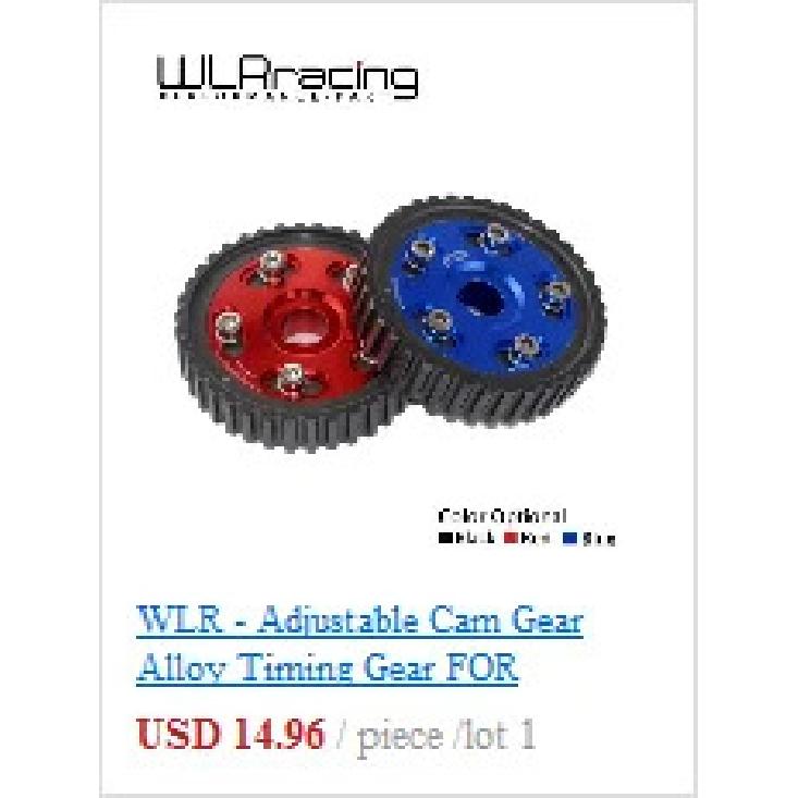 WLR Clear Cam Gear Cover Timing Belt Cover Turbo Cam Pulley For 96-05 Mitsubishi Evolution Lancer EVO4-8 4G63 WLR6338