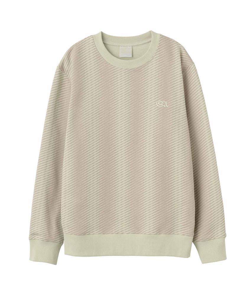 SCULPTOR Irregular Stripe Sweatshirt Raw/Indie Pink