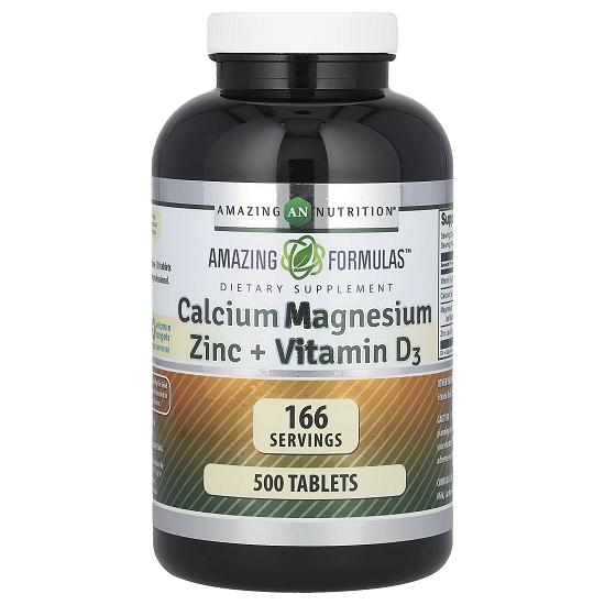 

Amazing Formulas, Calcium Magnesium Zinc + Vitamin D3, 500 Tablets