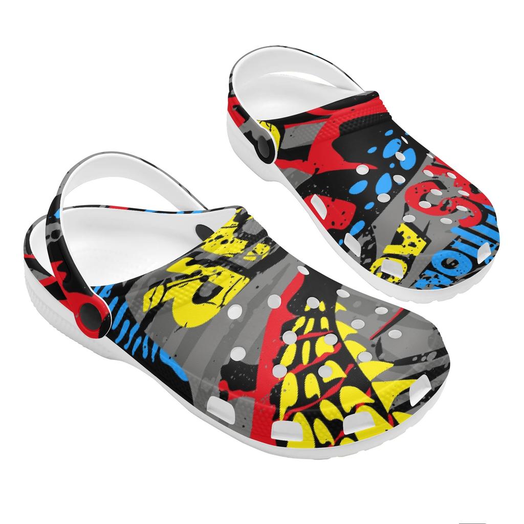 Colorful Printed EVA Clogs Women Men Lightweight Breathable Slip On Garden Shoes for Beach Pool Home Bathroom Summer Wear